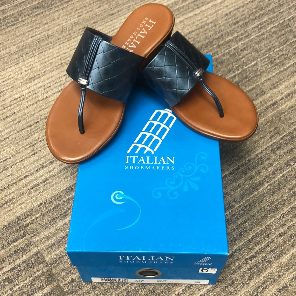 Size 6 1/2 Italian Shoemakers, Leather Sandals